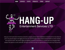 Tablet Screenshot of hangup.co.nz
